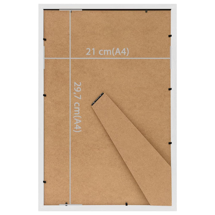 Fotolijsten 5 st voor wand of tafel 21x29,7 cm MDF wit