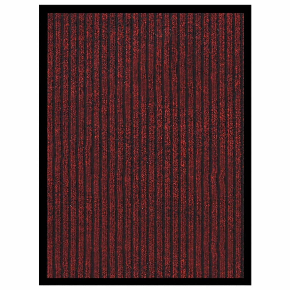 Deurmat 40x60 cm gestreept rood