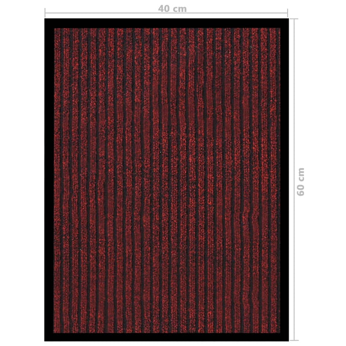 Deurmat 40x60 cm gestreept rood