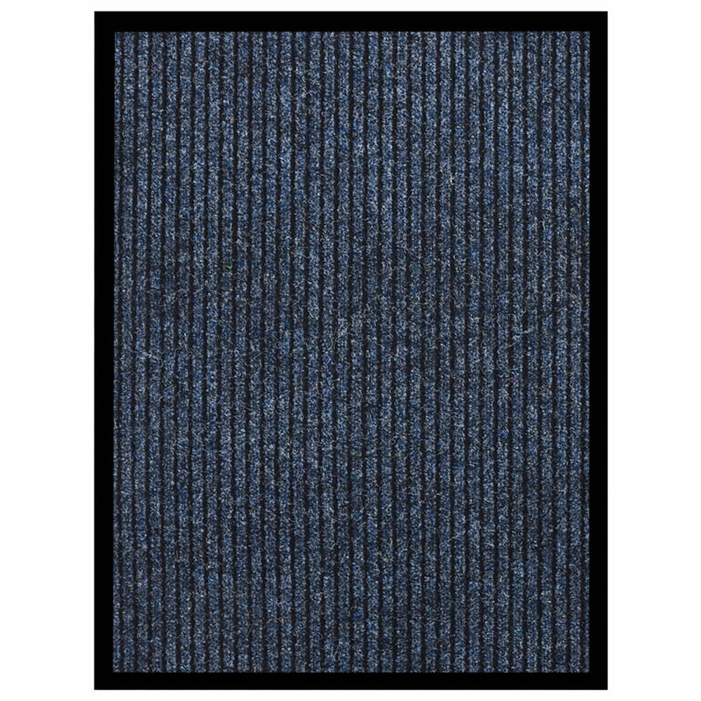 Deurmat 60x80 cm gestreept blauw