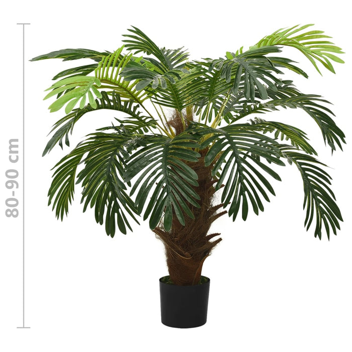 Kunstplant met pot cycaspalm 90 cm groen