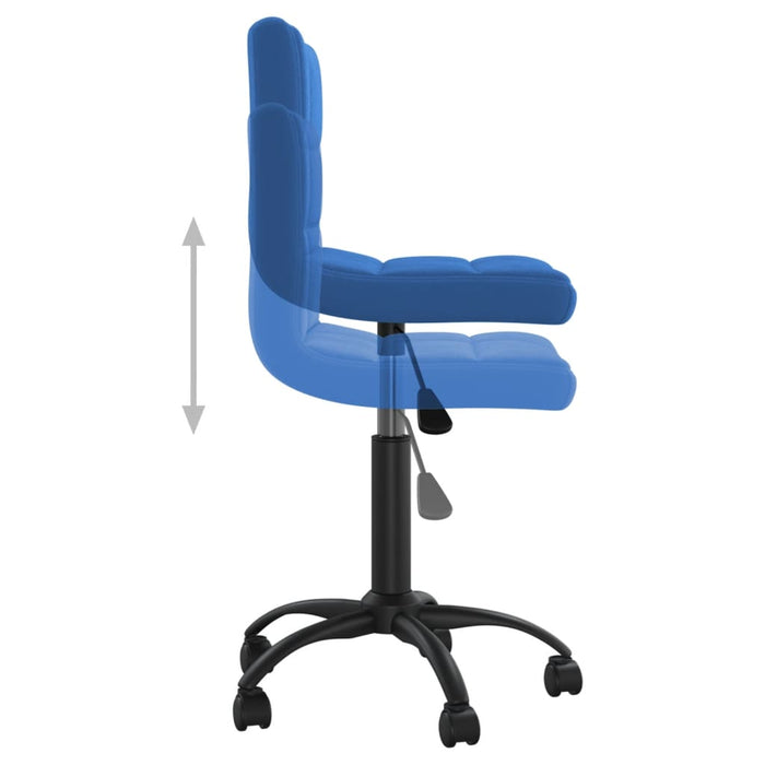 Eetkamerstoelen draaibaar 2 st fluweel blauw