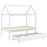 Kinderbedframe met lade massief grenenhout 70x140 cm wit