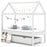 Kinderbedframe met lade massief grenenhout 70x140 cm wit