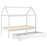 Kinderbedframe met lade massief grenenhout wit 80x160 cm