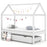 Kinderbedframe met lade massief grenenhout wit 80x160 cm