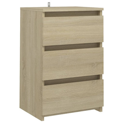 Nachtkastjes 2 st 40x35x62,5 cm spaanplaat sonoma eikenkleurig