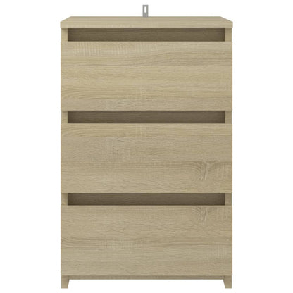 Nachtkastjes 2 st 40x35x62,5 cm spaanplaat sonoma eikenkleurig