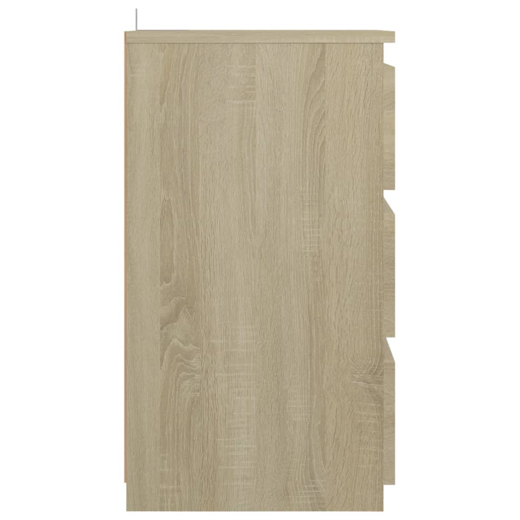 Nachtkastjes 2 st 40x35x62,5 cm spaanplaat sonoma eikenkleurig