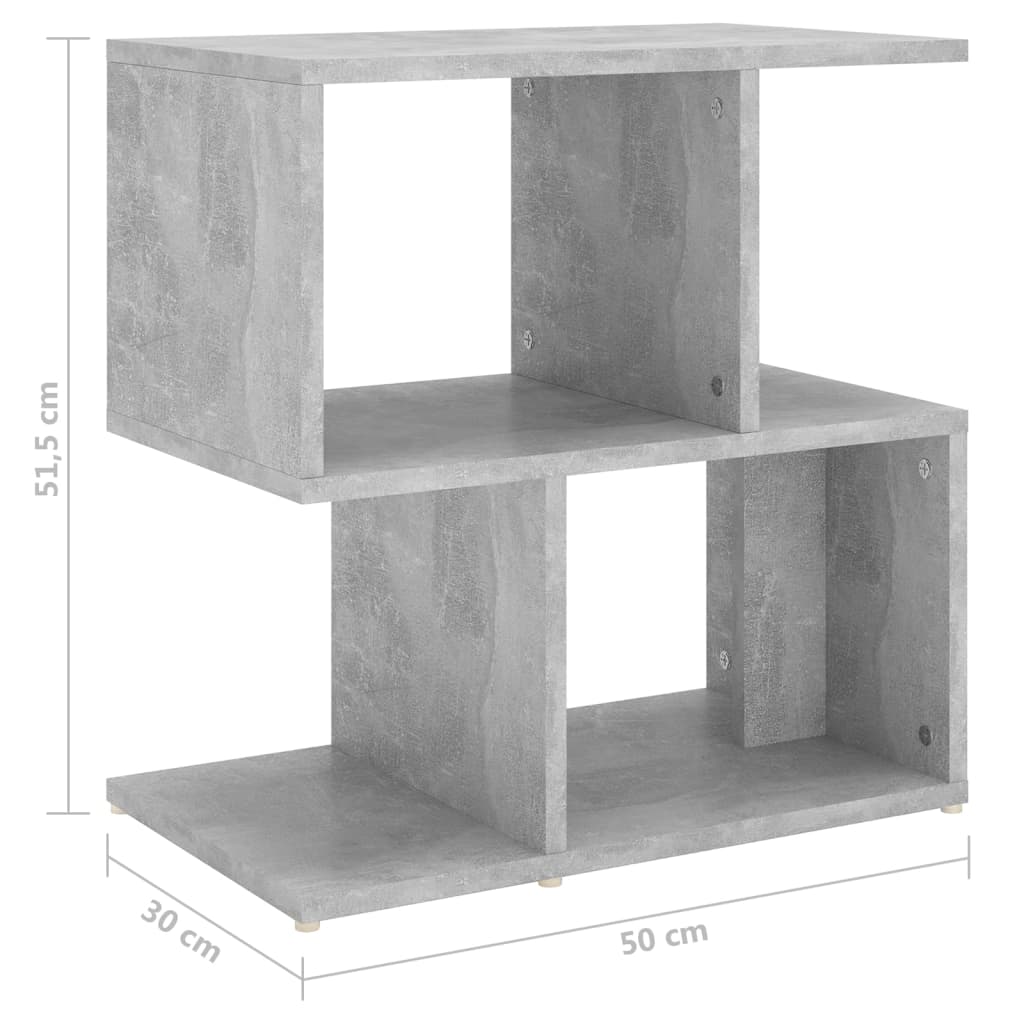 Nachtkastjes 2 st 50x30x51,5 cm spaanplaat betongrijs