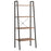 Ladderrek met 4 schappen 56x35x140 cm donkerbruin en zwart