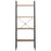 Ladderrek met 4 schappen 56x35x140 cm donkerbruin en zwart