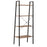 Ladderrek met 4 schappen 56x35x140 cm donkerbruin en zwart