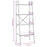 Ladderrek met 4 schappen 56x35x140 cm donkerbruin en zwart