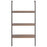 Ladderrek met 3 schappen 64x35x120,5 cm donkerbruin en zwart