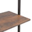 Ladderrek met 3 schappen 64x35x120,5 cm donkerbruin en zwart