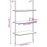 Ladderrek met 3 schappen 64x35x120,5 cm donkerbruin en zwart