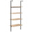 Ladderrek met 4 schappen 64x35x152,5 cm lichtbruin en zwart