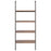 Ladderrek met 4 schappen 64x35x152,5 cm donkerbruin en zwart