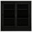 Roldeurkast 90x40x90 cm staal zwart