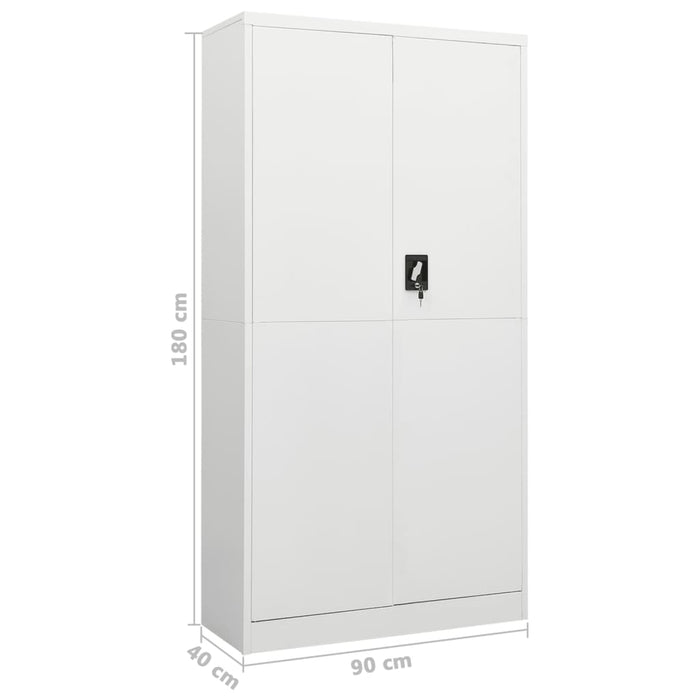 Lockerkast 90x40x180 cm staal wit