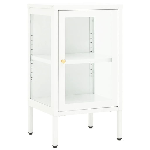 Dressoir 38x35x70 cm metaal en glas