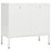 Dressoir 75x35x70 cm staal en gehard glas wit