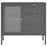 Dressoir 75x35x70 cm staal en gehard glas antracietkleurig