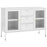 Dressoir 105x35x70 cm staal en gehard glas wit