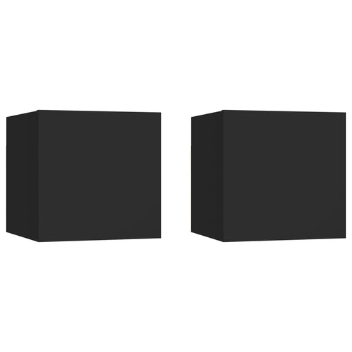 Nachtkastjes 2 st 30,5x30x30 cm spaanplaat zwart