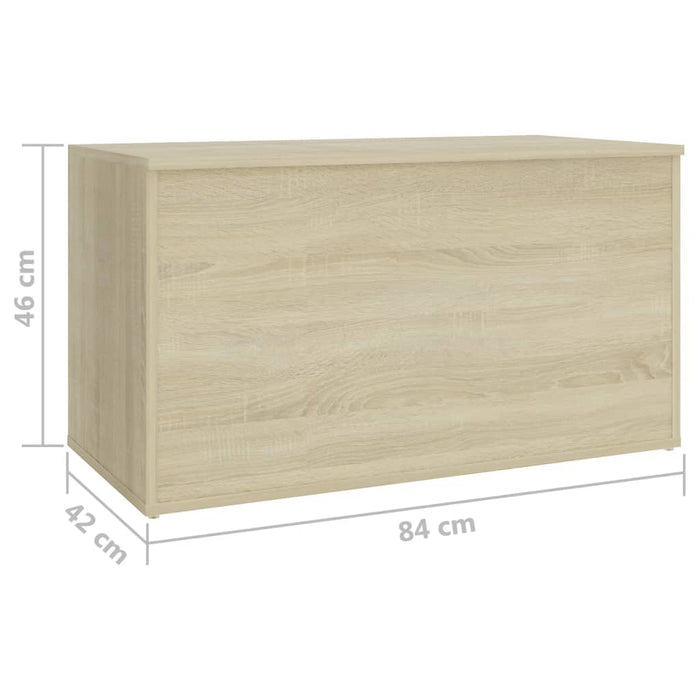 Opbergkist 84x42x46 cm bewerkt hout sonoma eikenkleurig