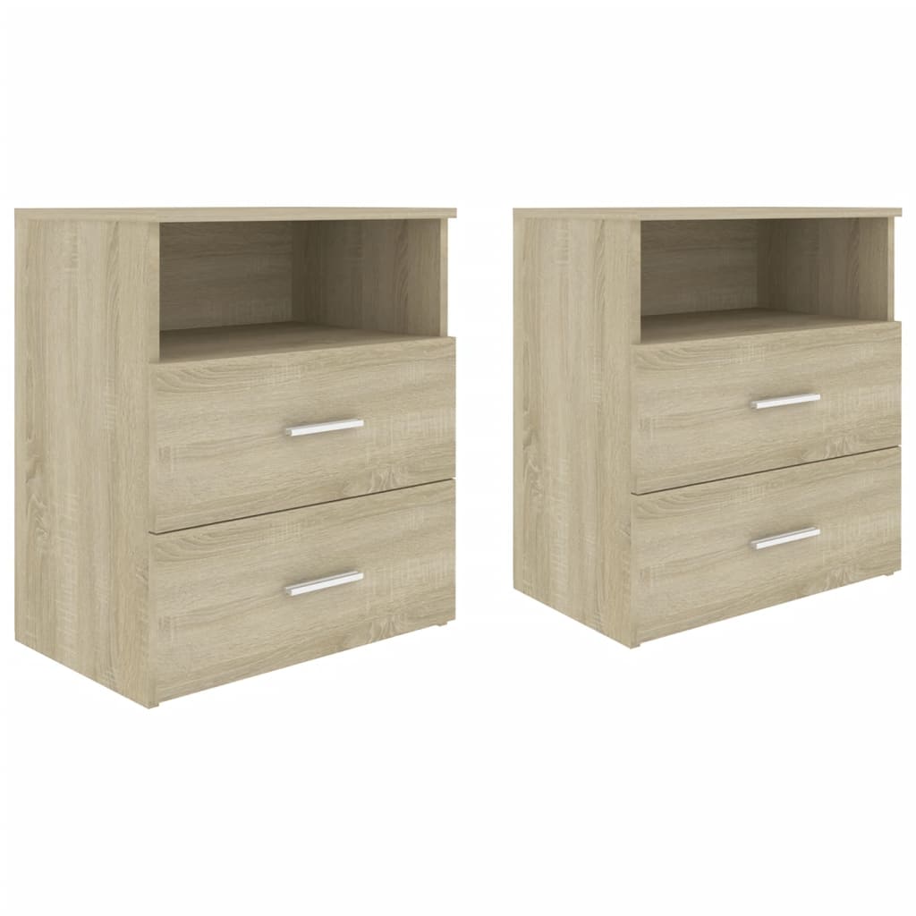 Nachtkastjes 2 st 50x32x60 cm sonoma eikenkleurig