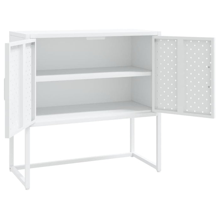 Dressoir 75x35x75 cm staal wit