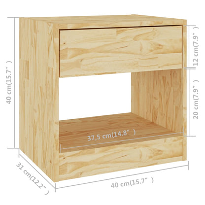 Nachtkastjes 2 st 40x31x40 cm massief grenenhout