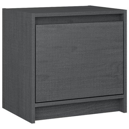 Nachtkastjes 2st 40x30,5x40 cm massief grenenhout grijs