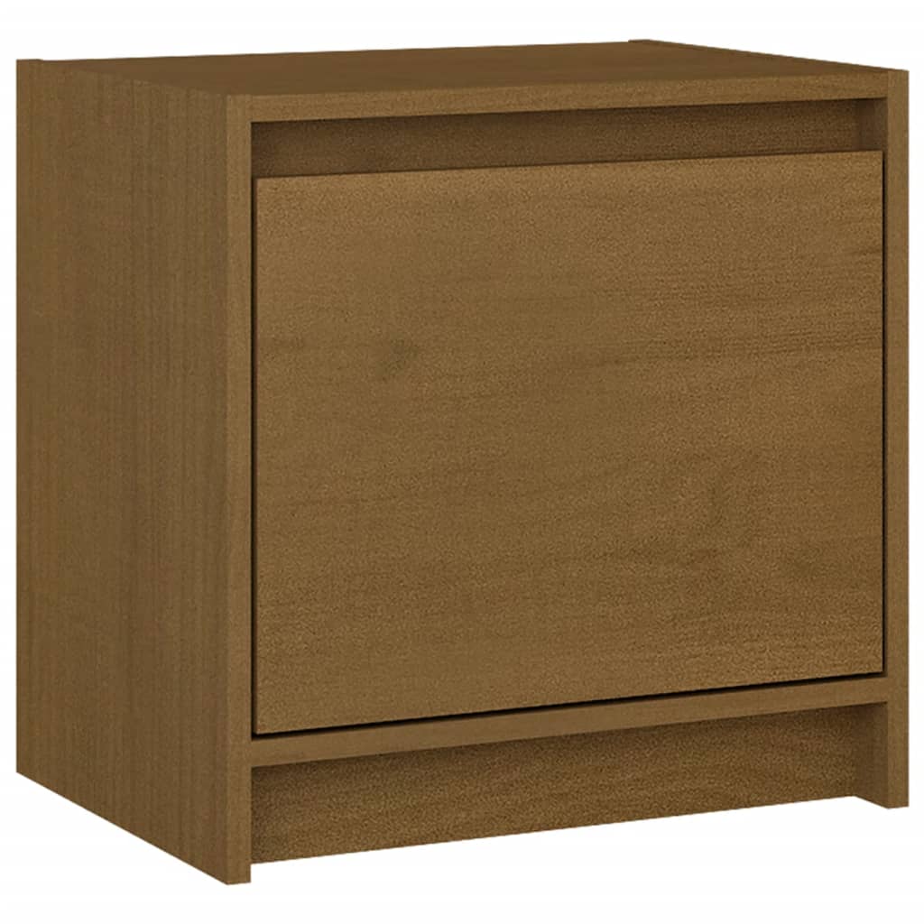 Nachtkastjes 2 st 40x30,5x40 cm massief grenenhout honingbruin