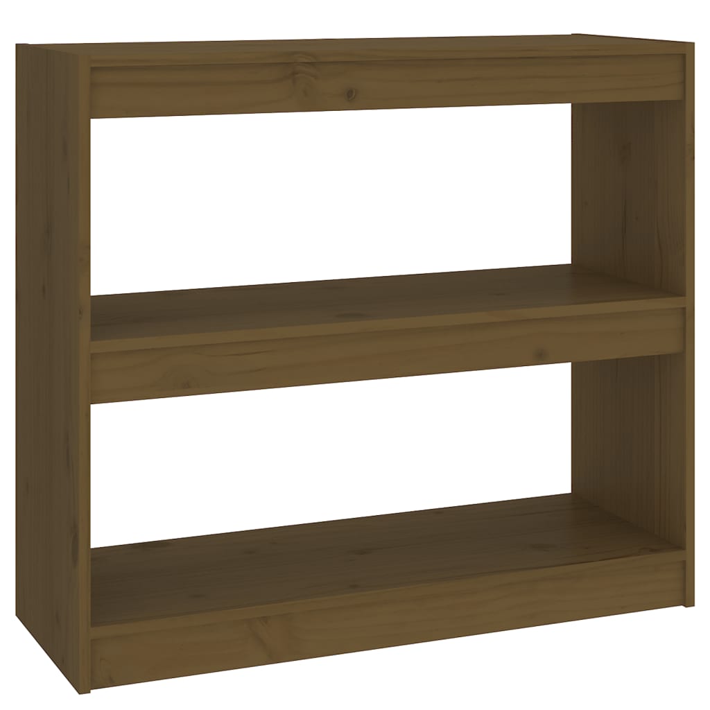 Boekenkast/kamerscherm 80x30x71,5 cm grenenhout honingbruin