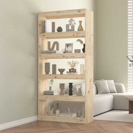 Boekenkast/kamerscherm 80x30x167,4 cm massief grenenhout