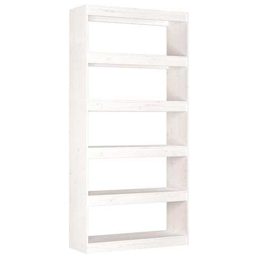 Boekenkast/kamerscherm 80x30x167,4 cm massief grenenhout wit