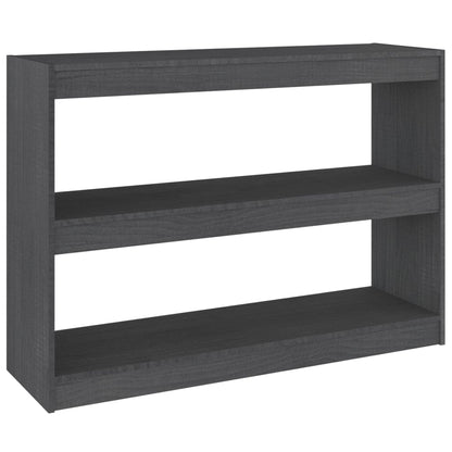 Boekenkast/kamerscherm 100x30x71,5 cm grenenhout grijs