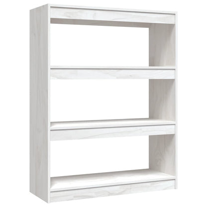 Boekenkast/kamerscherm 100x30x103 cm massief grenenhout wit