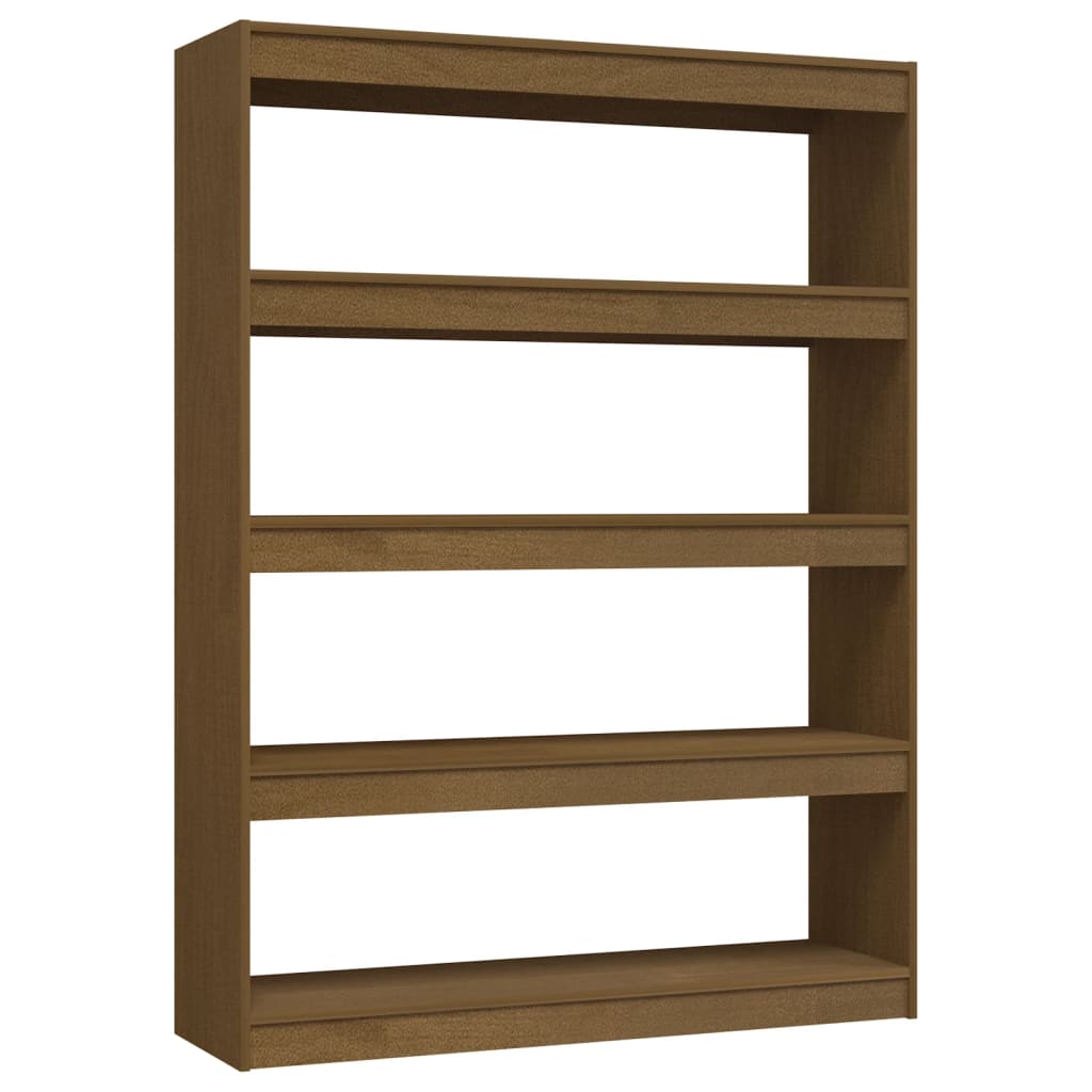 Boekenkast/kamerscherm 100x30x135,5 cm grenenhout honingbruin