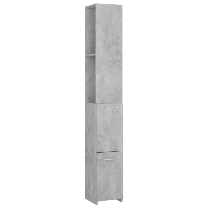 Badkamerkast 25x25x170 cm spaanplaat betongrijs