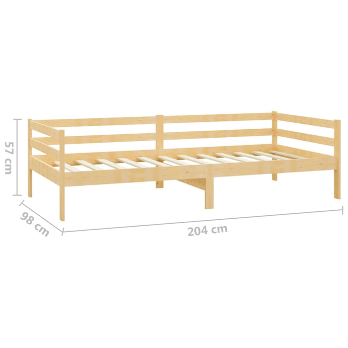 Slaapbank massief grenenhout 90x200 cm