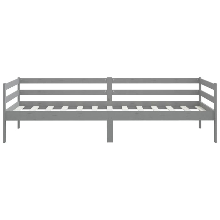 Slaapbank massief grenenhout grijs 90x200 cm