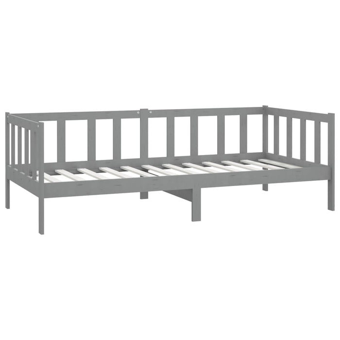 Bedbank massief grenenhout grijs 90x200 cm