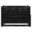 Bedbank uitschuifbaar massief grenenhout zwart 2x(90x200) cm