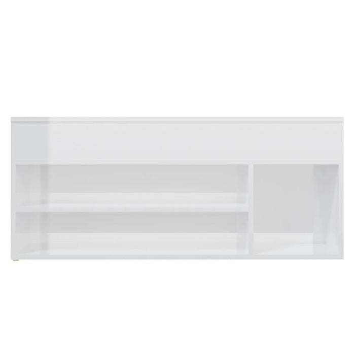 Schoenenbank 105x30x45 cm spaanplaat hoogglans wit