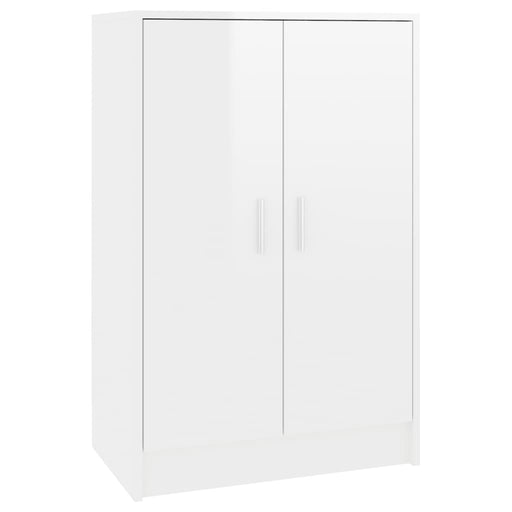 Schoenenkast 60x35x92 cm spaanplaat hoogglans wit