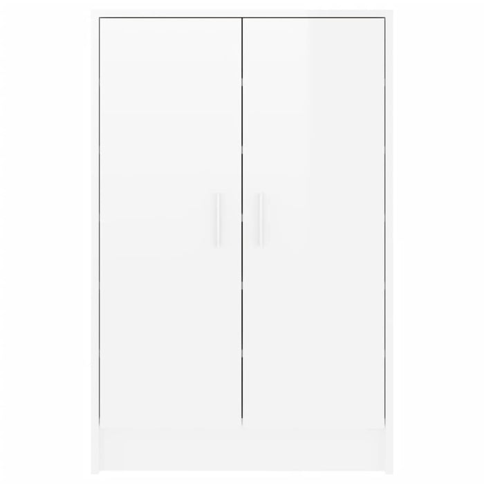 Schoenenkast 60x35x92 cm spaanplaat hoogglans wit